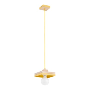 Pakaramā lampa MIKO uz vada 1xE27/15W/230V dzeltena/bēša