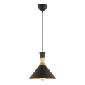 Pakaramā lampa MONZA 1xE27/40W/230V Ø 25 cm melna/zelta
