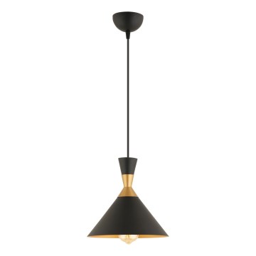 Pakaramā lampa MONZA 1xE27/40W/230V Ø 25 cm melna/zelta