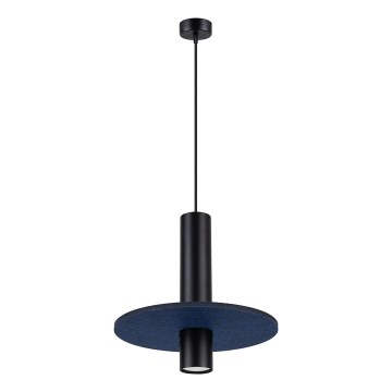 Pakaramā lampa PELTA ar stiepli 1xGU10/10W/230V melna/zila