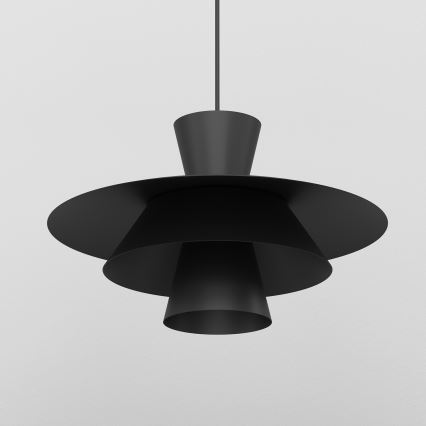 Pakaramā lampa PLATO uz vada 1xE27/15W/230V melna