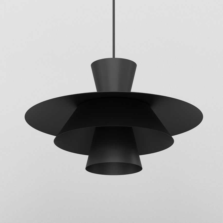Pakaramā lampa PLATO uz vada 1xE27/15W/230V melna