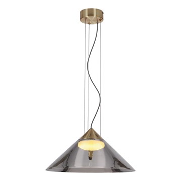 Pakaramā lampa PRESTO ar vadu 1xGX53/10W/230V Ø 42 cm zelta/dūmota pelēka