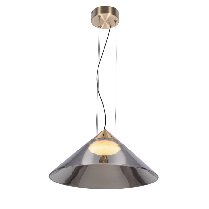 Pakaramā lampa PRESTO ar vadu 1xGX53/10W/230V Ø 42 cm zelta/dūmota pelēka