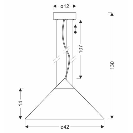 Pakaramā lampa PRESTO ar vadu 1xGX53/10W/230V Ø 42 cm zelta/dūmota pelēka
