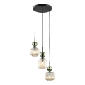Pakaramā lampa SOPHIA 3xE14/10W/230V melna/zaļa/dūmakaina bēša