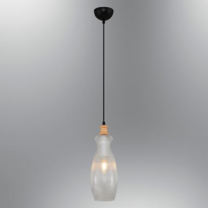 Pakaramā lampa uz kabeļa BOTTLE 1xE14/4W/230V caurspīdīga