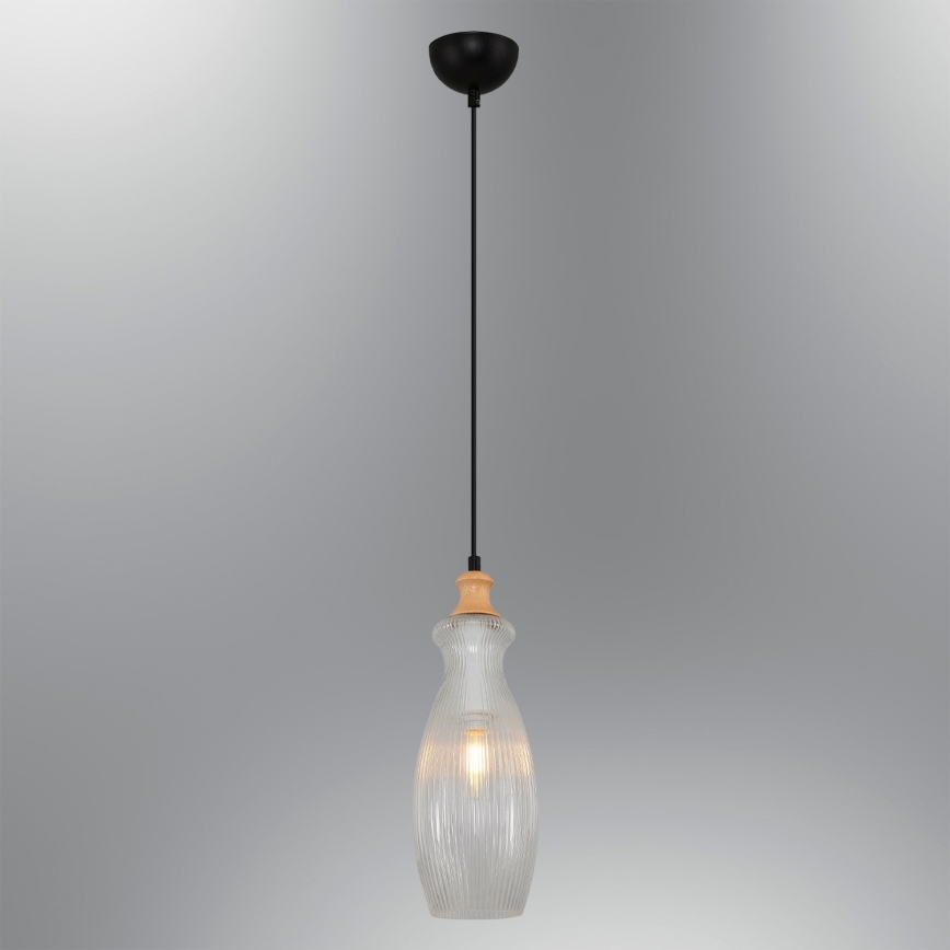Pakaramā lampa uz kabeļa BOTTLE 1xE14/4W/230V caurspīdīga