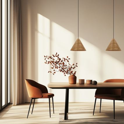 Pakaramā lampa uz kabeļa CONO 1xE27/40W/230V ozola finieris