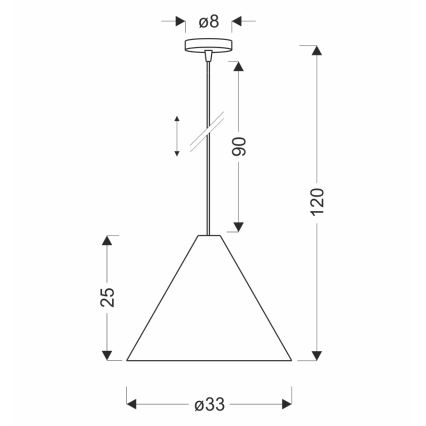 Pakaramā lampa uz kabeļa CONO 1xE27/40W/230V ozola finieris