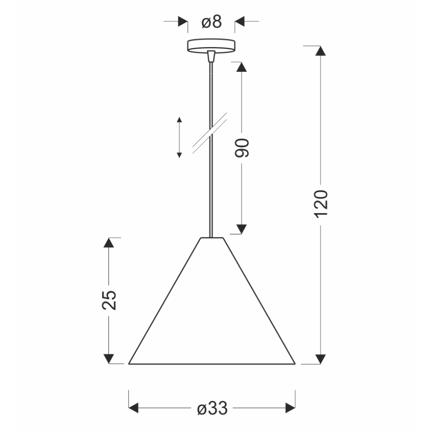 Pakaramā lampa uz kabeļa CONO 1xE27/40W/230V ozola finieris