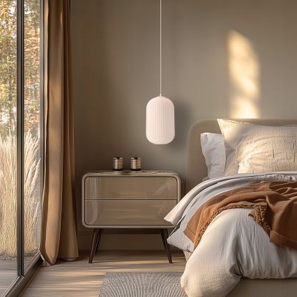 Pakaramā lampa uz kabeļa CRESTO 1xE27/40W/230V, balta