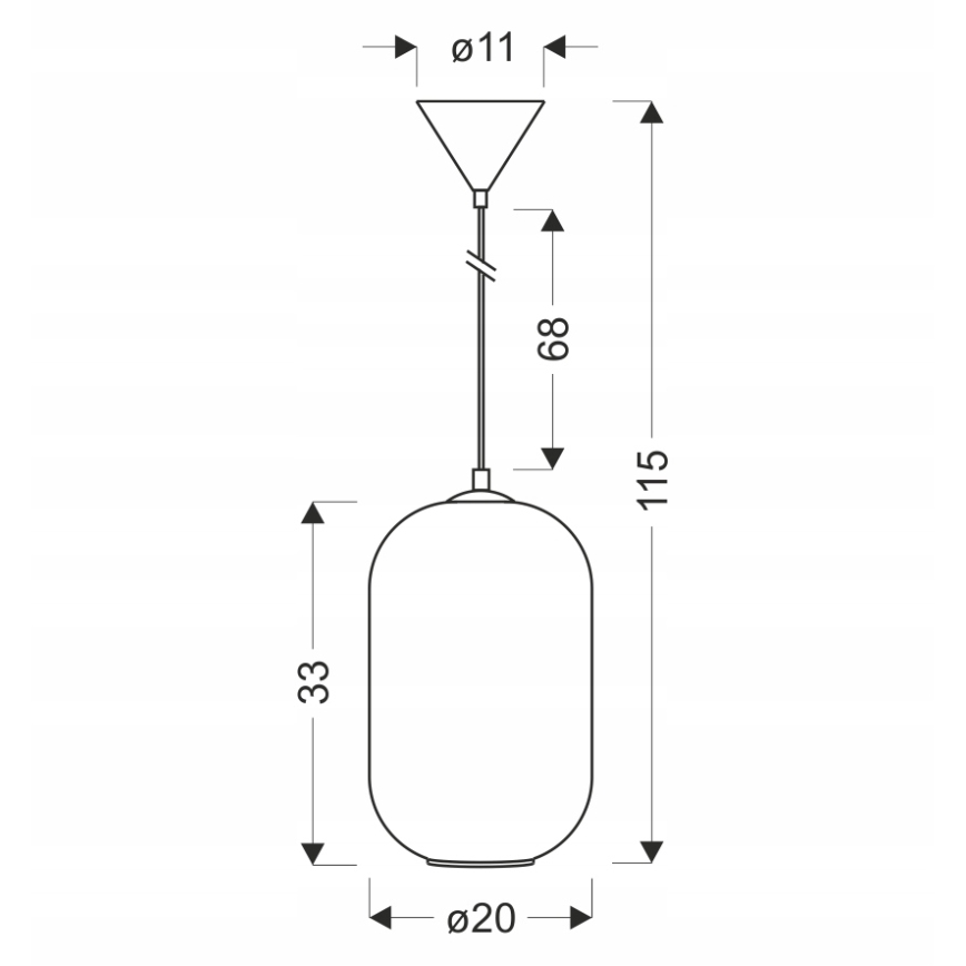 Pakaramā lampa uz kabeļa CRESTO 1xE27/40W/230V, balta