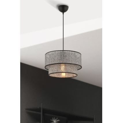 Pakaramā lampa uz kabeļa ECHO 1xE27/60W/230V pelēka/melna