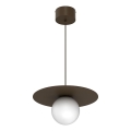 Pakaramā lampa uz kabeļa FLAT 1xE27/15W/230V brūna