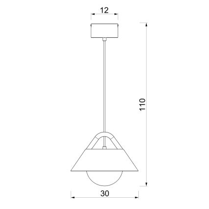 Pakaramā lampa uz kabeļa FUNDA 1xE27/15W/230V krēmkrāsā