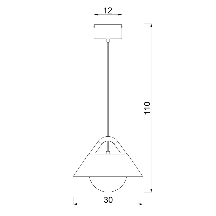 Pakaramā lampa uz kabeļa FUNDA 1xE27/15W/230V krēmkrāsā