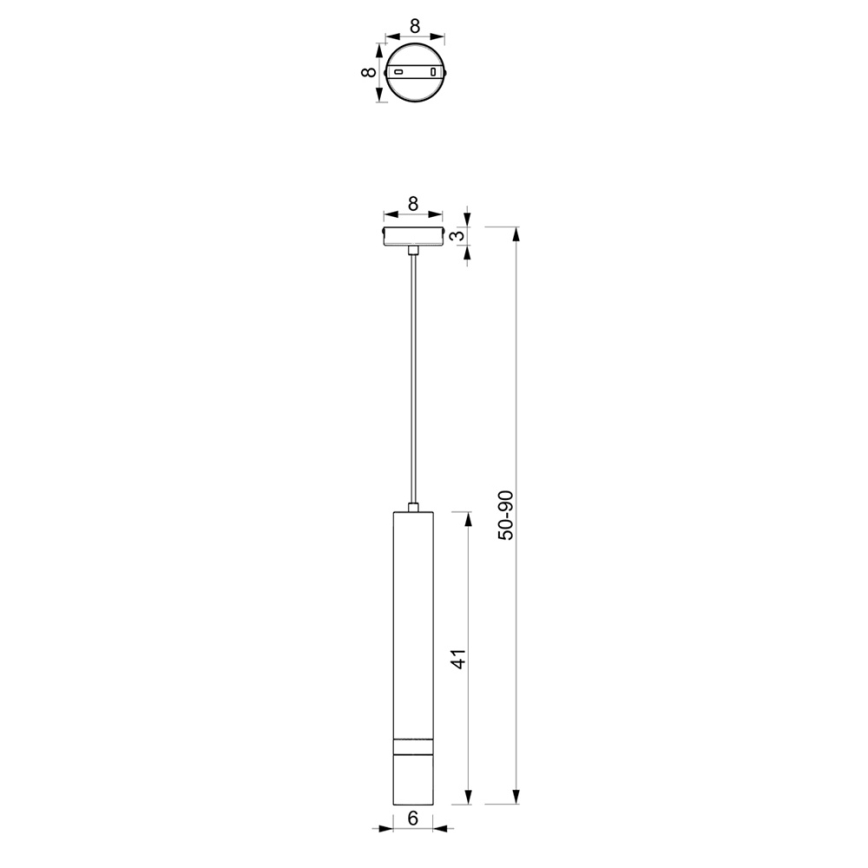 Pakaramā lampa uz kabeļa JOKER 1xGU10/25W/230V zaļa/zelta