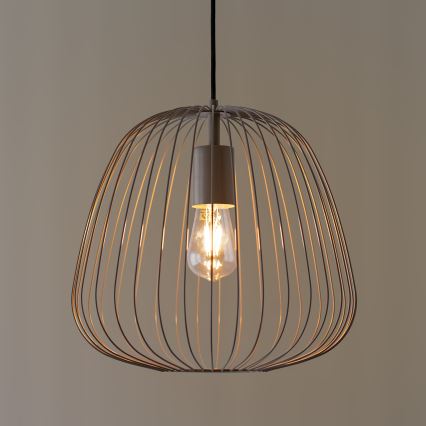 Pakaramā lampa uz kabeļa OVELLA 1xE27/15W/230V Ø 36 cm bēša