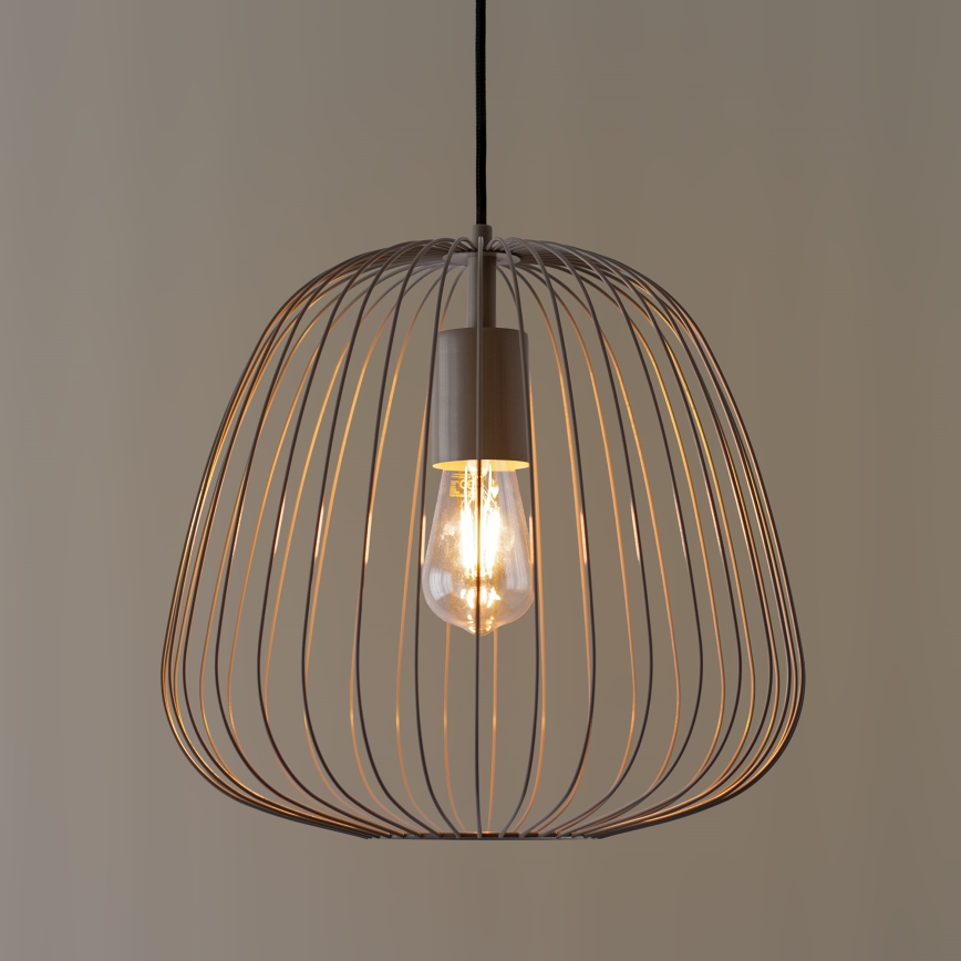 Pakaramā lampa uz kabeļa OVELLA 1xE27/15W/230V Ø 36 cm bēša