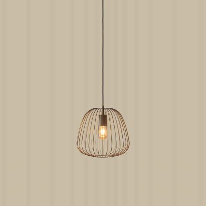 Pakaramā lampa uz kabeļa OVELLA 1xE27/15W/230V Ø 36 cm bēša