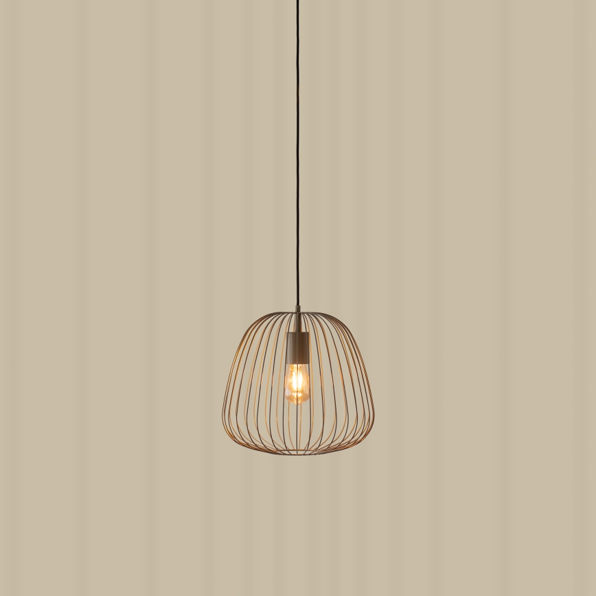 Pakaramā lampa uz kabeļa OVELLA 1xE27/15W/230V Ø 36 cm bēša