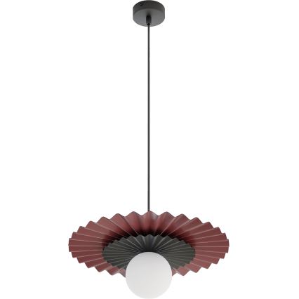 Pakaramā lampa uz kabeļa UMBRA 1xG9/8W/230V melna/sarkana