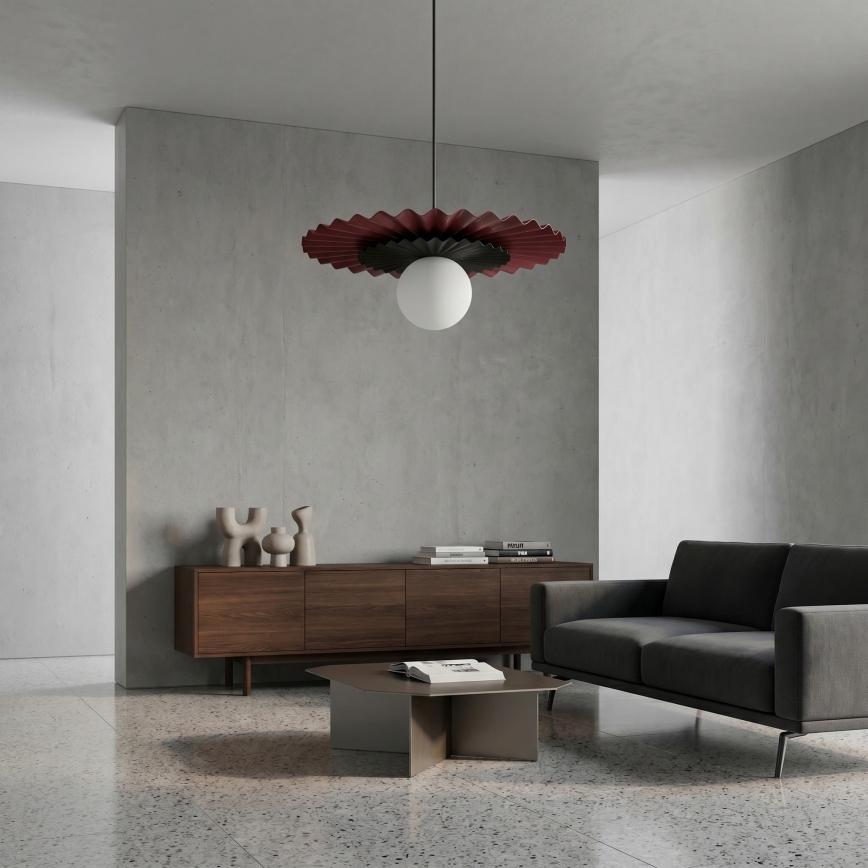 Pakaramā lampa uz kabeļa UMBRA 1xG9/8W/230V melna/sarkana