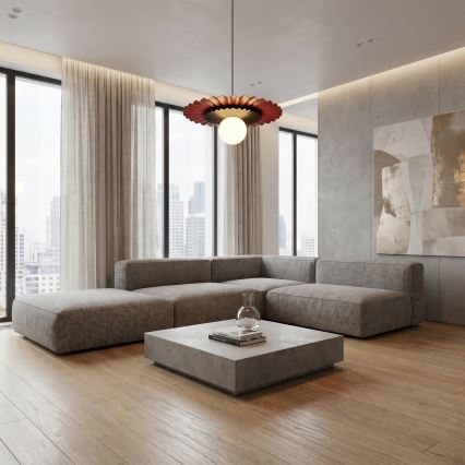 Pakaramā lampa uz kabeļa UMBRA 1xG9/8W/230V melna/sarkana