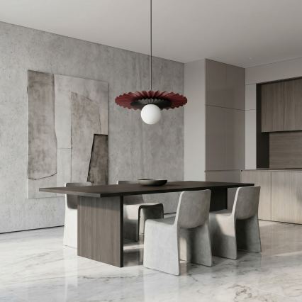 Pakaramā lampa uz kabeļa UMBRA 1xG9/8W/230V melna/sarkana