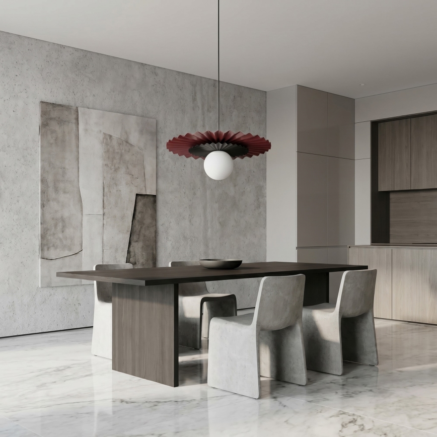 Pakaramā lampa uz kabeļa UMBRA 1xG9/8W/230V melna/sarkana