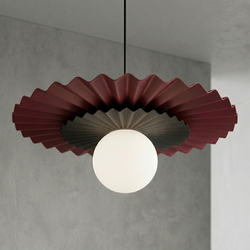 Pakaramā lampa uz kabeļa UMBRA 1xG9/8W/230V melna/sarkana