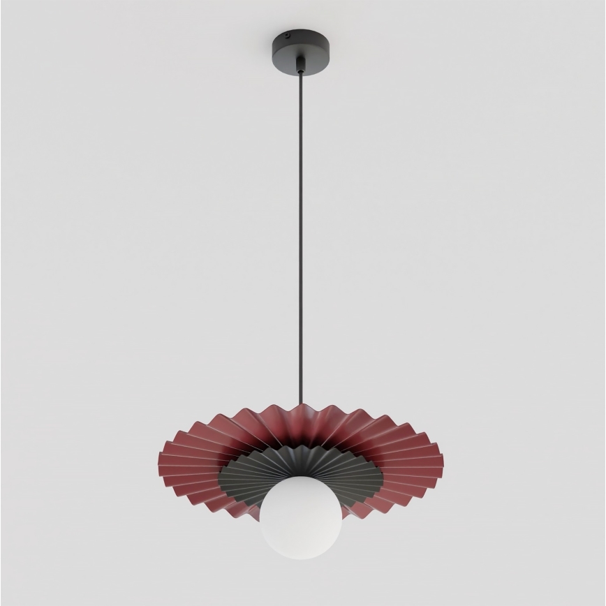 Pakaramā lampa uz kabeļa UMBRA 1xG9/8W/230V melna/sarkana