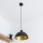 Pakaramā lampa uz kabeļa VESPER 1xE27/15W/230 Ø 30 cm melna/zelta