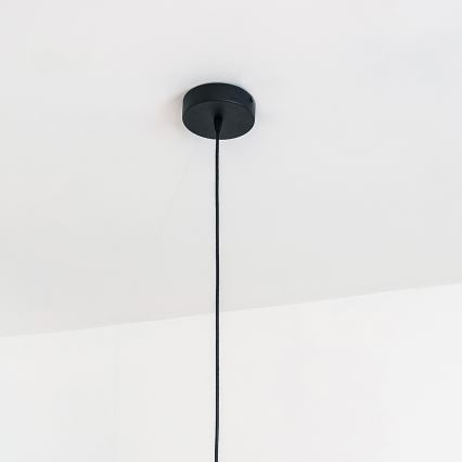 Pakaramā lampa uz kabeļa VESPER 1xE27/15W/230 Ø 30 cm melna/zelta