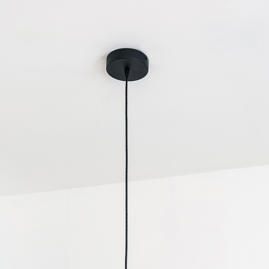 Pakaramā lampa uz kabeļa VESPER 1xE27/15W/230 Ø 30 cm melna/zelta