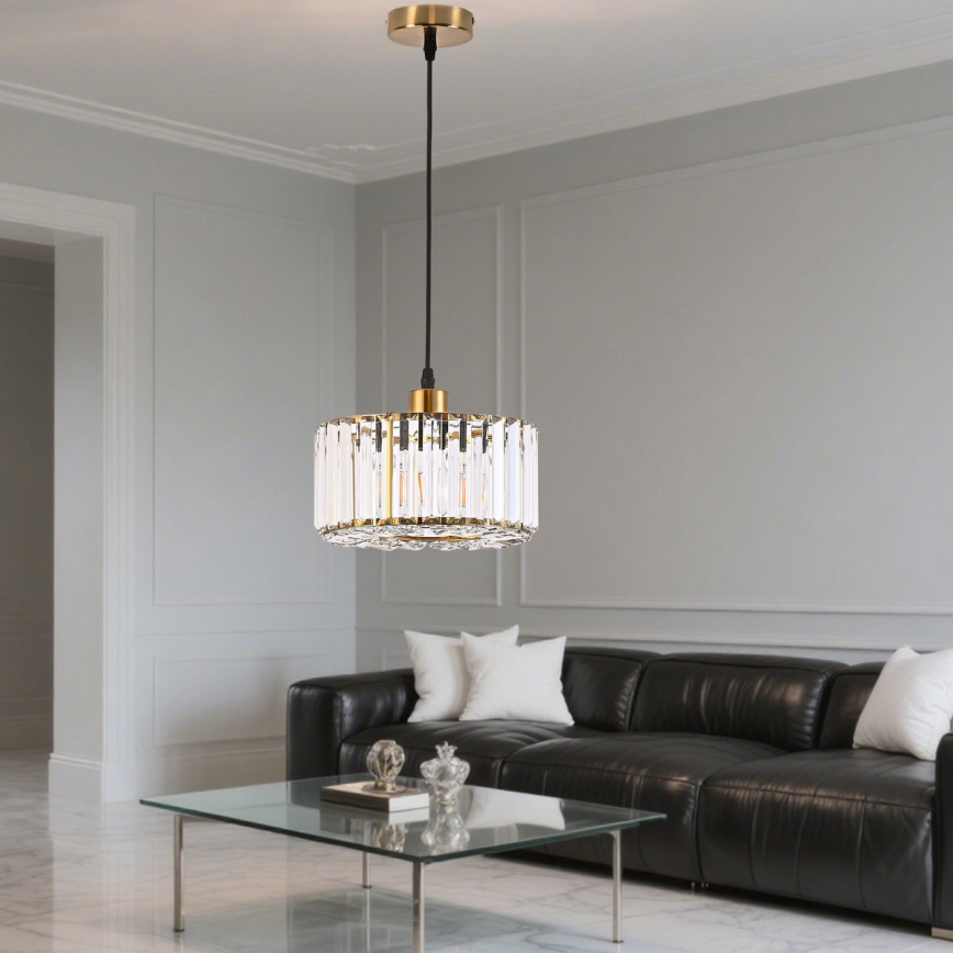 Pakaramā lampa uz kabeļa VETRO 1xE27/60W/230V zelta
