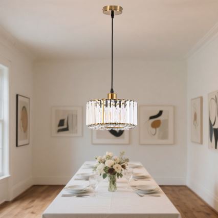 Pakaramā lampa uz kabeļa VETRO 1xE27/60W/230V zelta