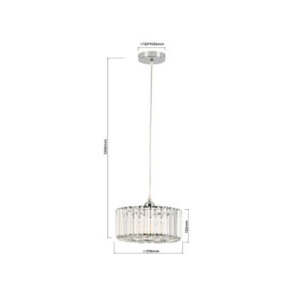 Pakaramā lampa uz kabeļa VETRO 1xE27/60W/230V zelta