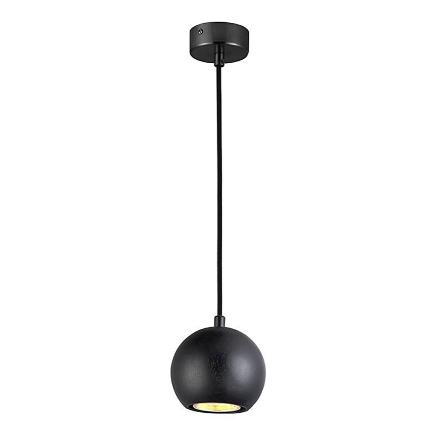Pakaramā lampa uz troses 1xGU10/10W/230V Ø 11 cm masīvkoks/osis