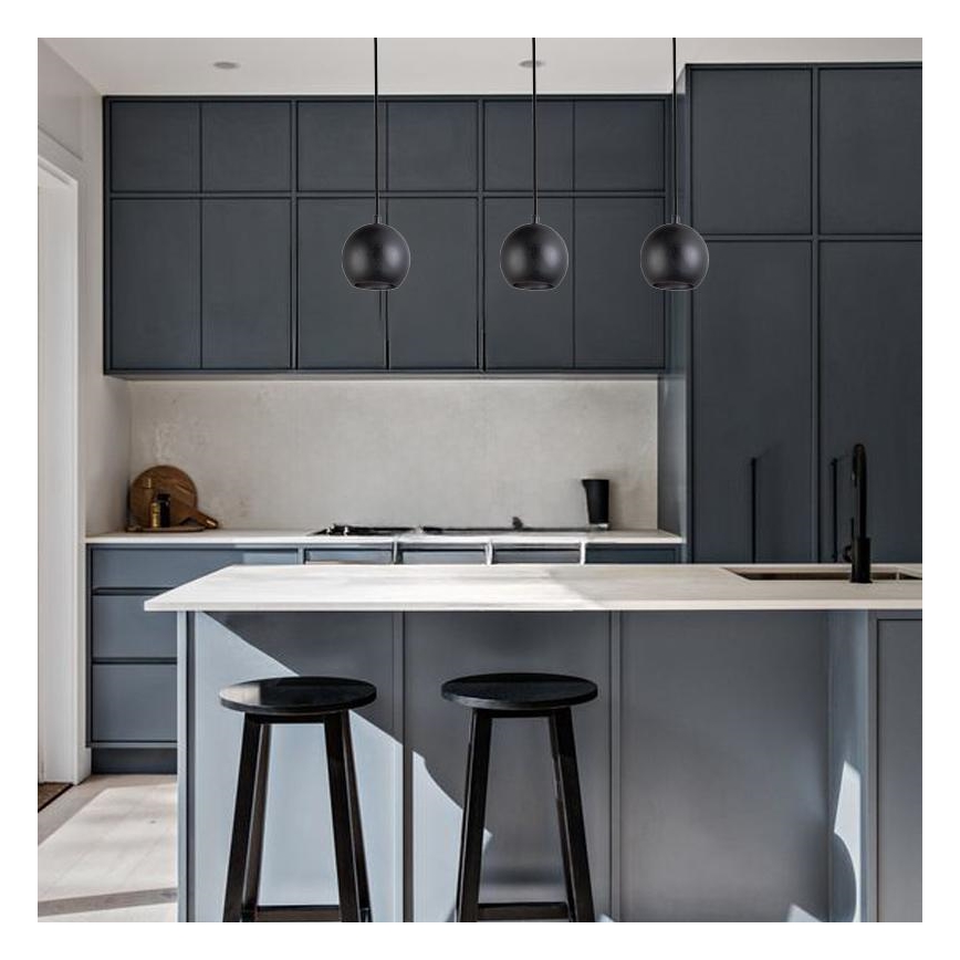 Pakaramā lampa uz troses 1xGU10/10W/230V Ø 11 cm masīvkoks/osis