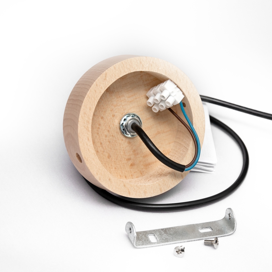 Pakaramā lampa uz troses ALBA 1xE27/15W/230V Ø 45 cm melna/brūna