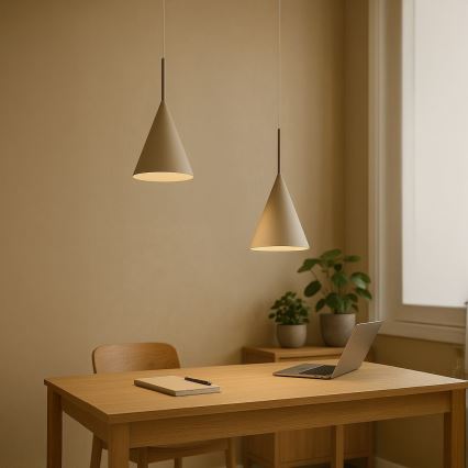 Pakaramā lampa uz troses CAPITAL 1xGX53/15W/230V Ø 17 cm taupe