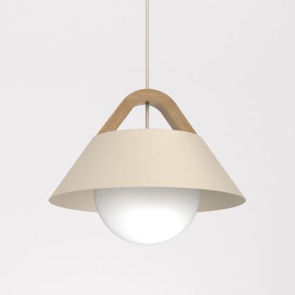 Pakaramā lampa uz troses FUNDA 1xE27/15W/230V bēša