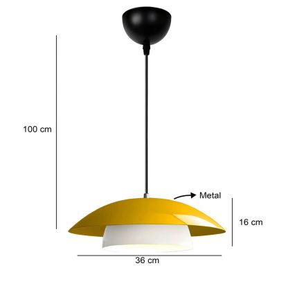 Pakaramā lampa uz troses MOONLIGH 1xE27/40W/230V dzeltena