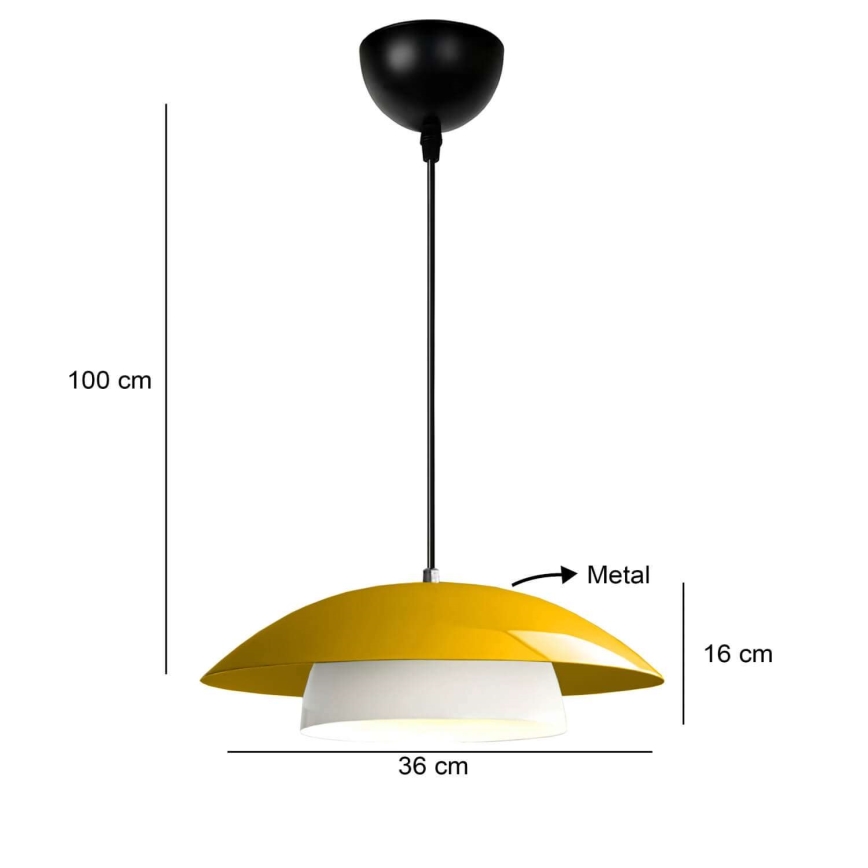 Pakaramā lampa uz troses MOONLIGH 1xE27/40W/230V dzeltena