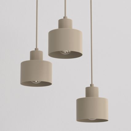 Pakaramā lampa uz troses PARKLA 3xE27/15W/230V bēša