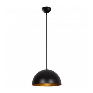 Pakaramā lampa uz troses SIVANI 1xE27/40W/230V Ø 30 cm melna/vara krāsas