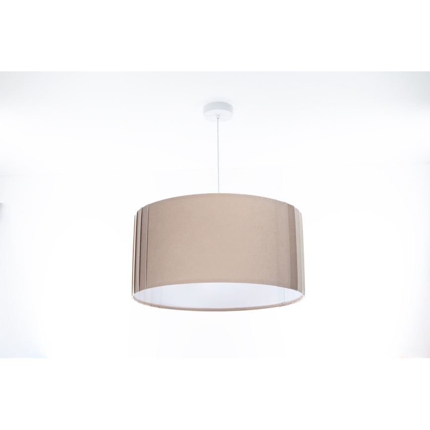 Pakaramā lampa uz troses STRIPES 1xE27/60W/230V diam. 60 cm bēša