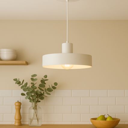 Pakaramā lampa uz vada ARCANE 1xE27/60W/230V balta